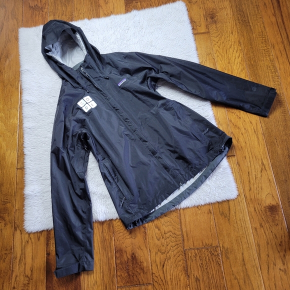 Patagonia Torrentshell Jacket H2No Windbreaker Women's Medium Black Hooded 83806 - Picture 1 of 11